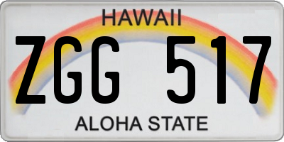 HI license plate ZGG517
