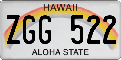 HI license plate ZGG522