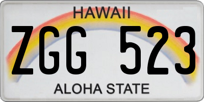 HI license plate ZGG523