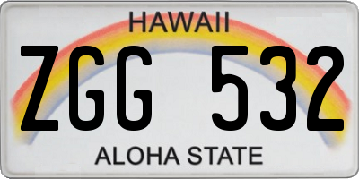 HI license plate ZGG532