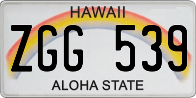 HI license plate ZGG539