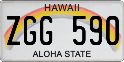 HI license plate ZGG590