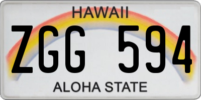 HI license plate ZGG594