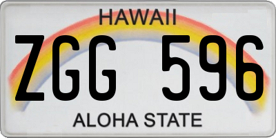 HI license plate ZGG596