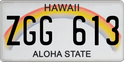 HI license plate ZGG613