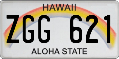 HI license plate ZGG621