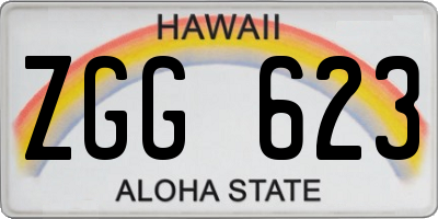HI license plate ZGG623