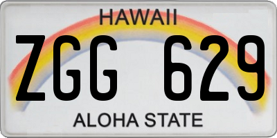 HI license plate ZGG629