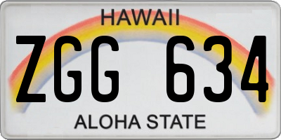 HI license plate ZGG634