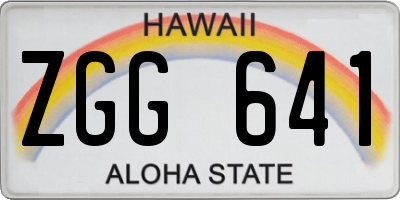 HI license plate ZGG641