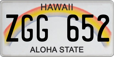 HI license plate ZGG652