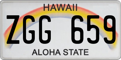 HI license plate ZGG659