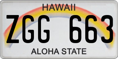 HI license plate ZGG663