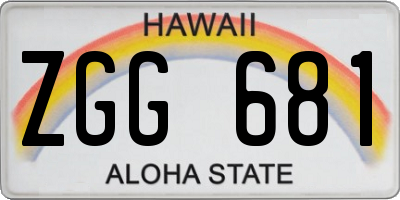 HI license plate ZGG681