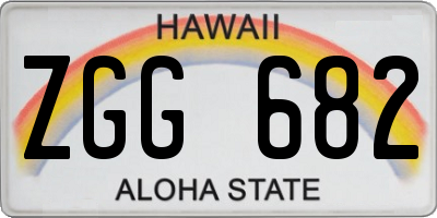 HI license plate ZGG682