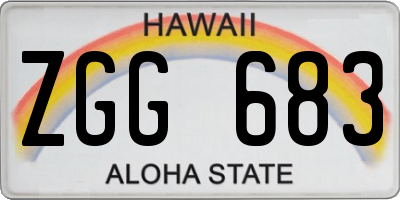 HI license plate ZGG683
