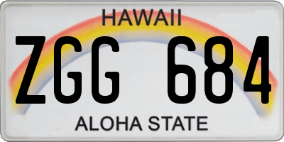 HI license plate ZGG684