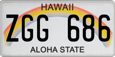 HI license plate ZGG686