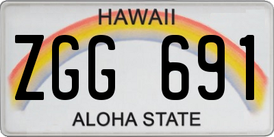 HI license plate ZGG691
