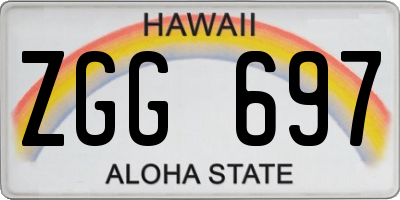 HI license plate ZGG697