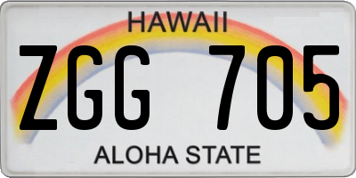 HI license plate ZGG705