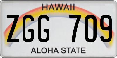 HI license plate ZGG709