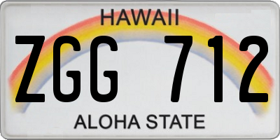 HI license plate ZGG712