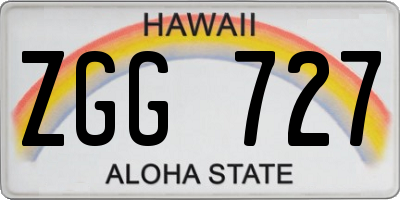 HI license plate ZGG727