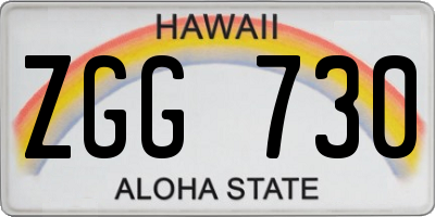 HI license plate ZGG730