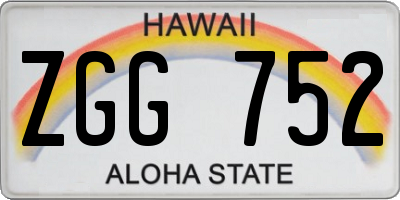 HI license plate ZGG752