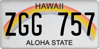 HI license plate ZGG757