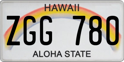 HI license plate ZGG780