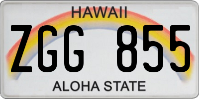 HI license plate ZGG855