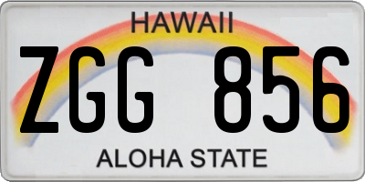 HI license plate ZGG856