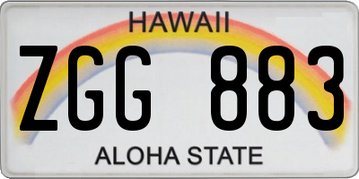 HI license plate ZGG883