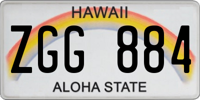 HI license plate ZGG884