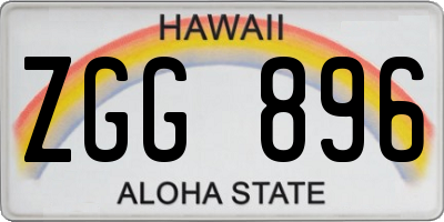 HI license plate ZGG896