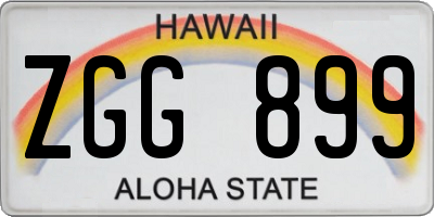 HI license plate ZGG899