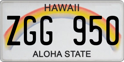 HI license plate ZGG950