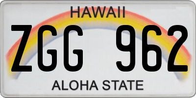 HI license plate ZGG962