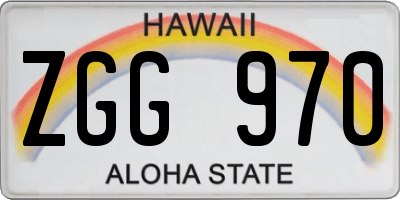 HI license plate ZGG970