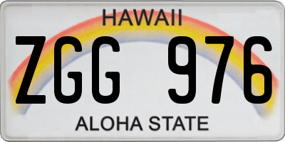 HI license plate ZGG976