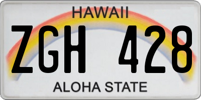 HI license plate ZGH428