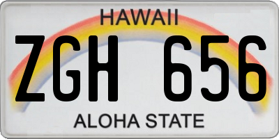 HI license plate ZGH656