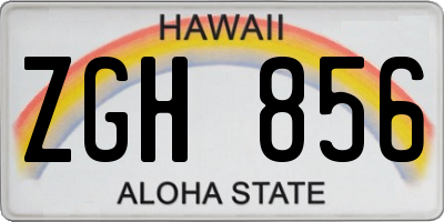HI license plate ZGH856