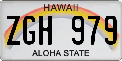 HI license plate ZGH979
