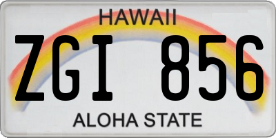 HI license plate ZGI856