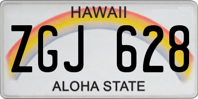 HI license plate ZGJ628