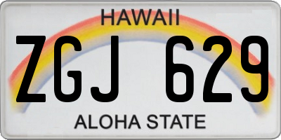 HI license plate ZGJ629