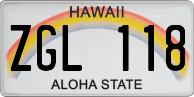 HI license plate ZGL118